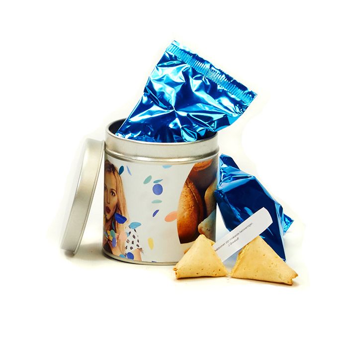 Blik met 2 fortune cookies