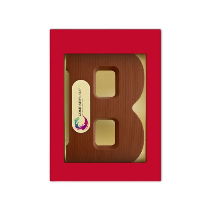 Chocoladeletter met logo B