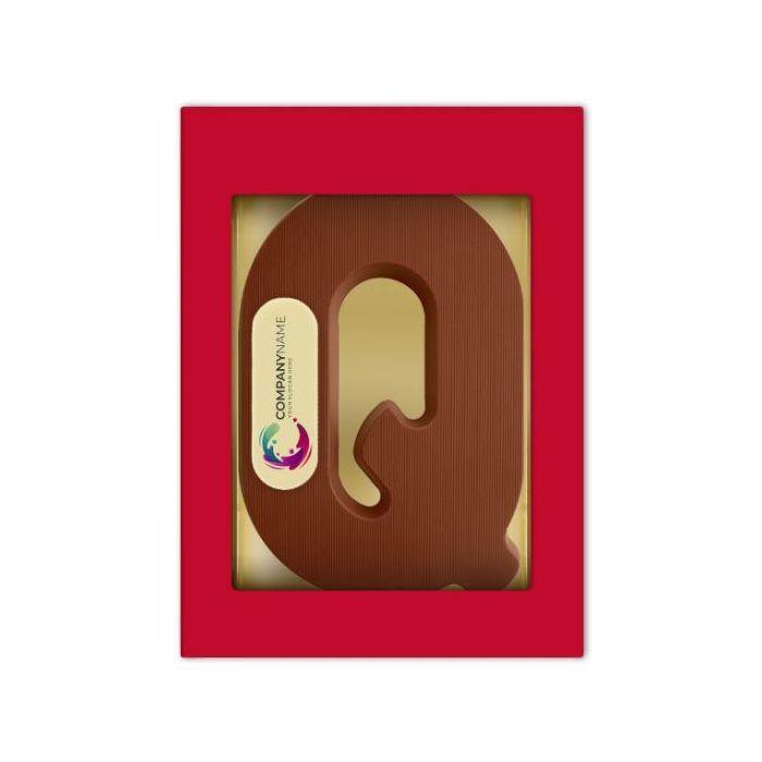 Chocoladeletter met logo Q