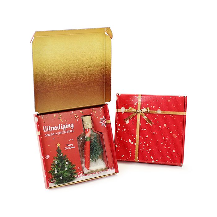 Flessenpost in verzenddoosje - Kerst 2