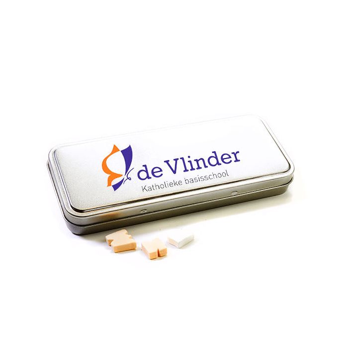 Persoonlijk pennenblik met vruchtensnoepjes