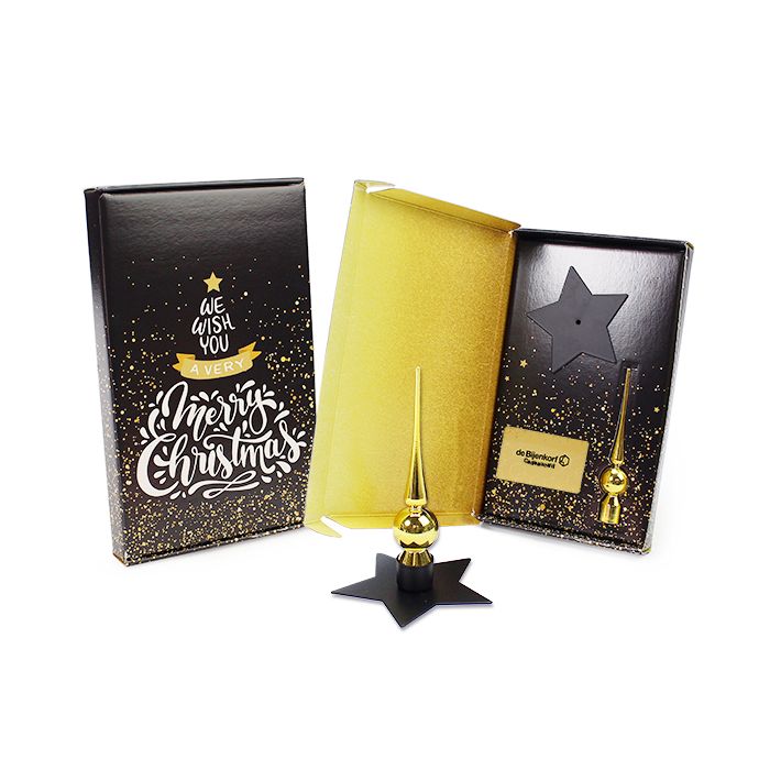 pieken met kerst verzenddoosje