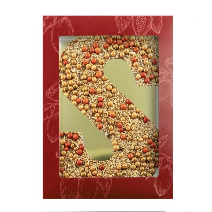 Chocoladeletter S gouden Feest - 200 gram