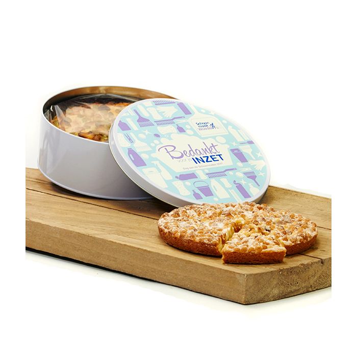 Taart in blik voor schoonmakers