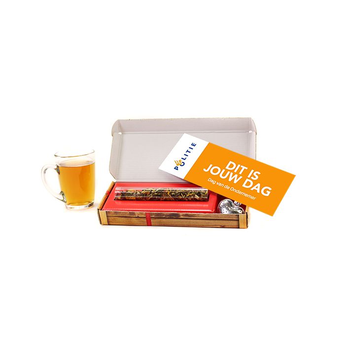 Thee in verzenddoosje - dag van de ondernemer