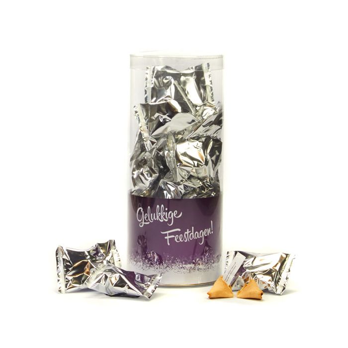 30 Fortune Cookies in kerstkoker