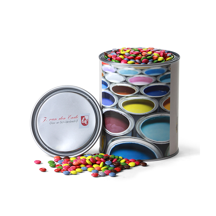 Verfblik met choco confetti