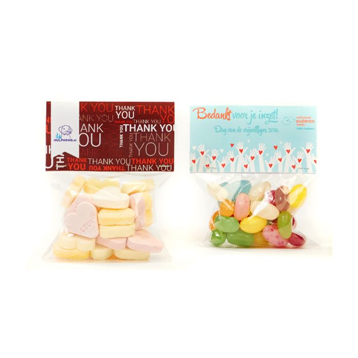 Zakje snoep voor vrijwilligers