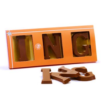 3 Chocoladeletters in sleeve - 3 x 200 gram