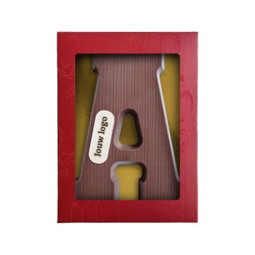 Chocoladeletter met logo A