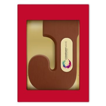 Chocoladeletter met logo j