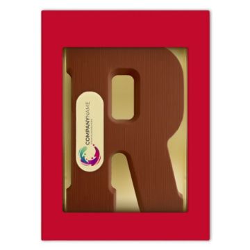 Chocoladeletter met logo R
