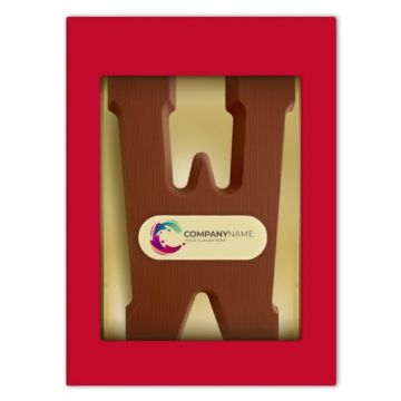 Chocoladeletter met logo W