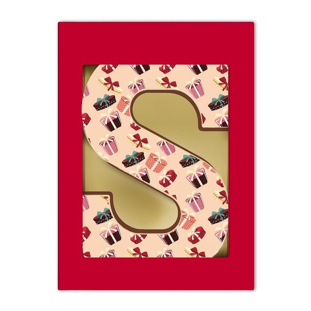 Chocoladeletter met cadeauprint