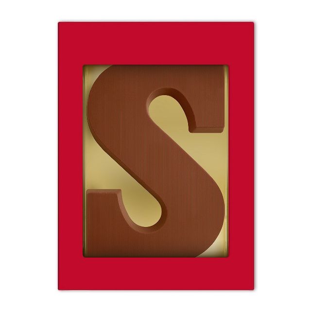 Chocoladeletter S suikerarm, 200 gram