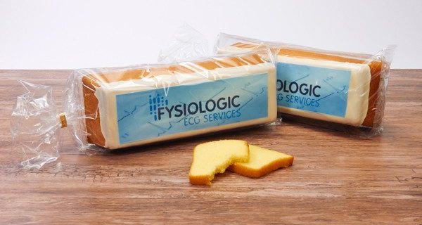 Cake met bedrukking voor Fysiologic ECG services