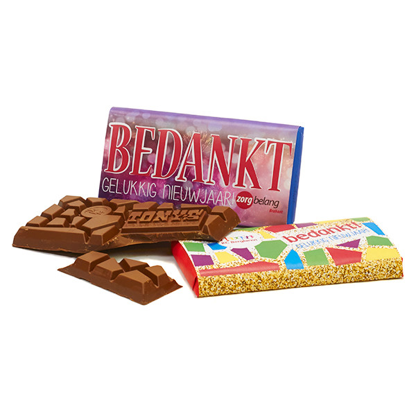 Chocoladewikkel bedrukken van geschenken, de leukste cadeaus!
